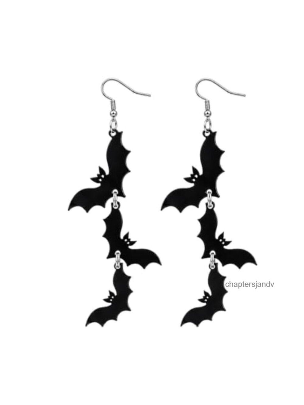 Bat Dangle Earrings Acrylic Halloween Costume Jewelry for Women